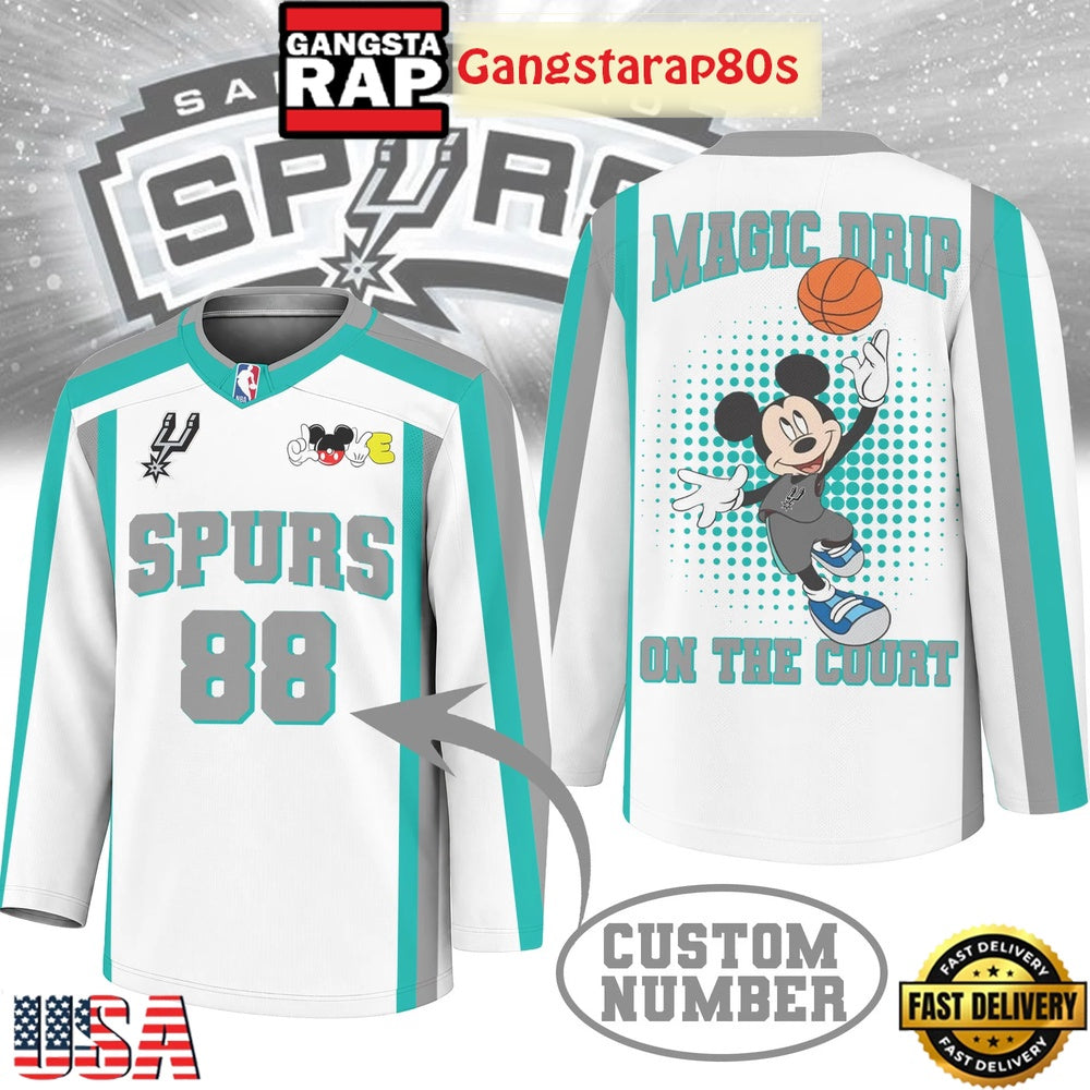 San Antonio Spurs Premium NBA Magic Drip Long Jersey Shirt