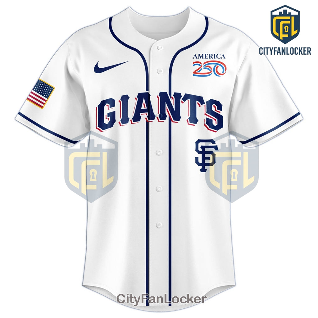 San Francisco Giants 250th Anniversary USA Celebration Commemorative Baseball Jersey