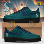 Seattle Mariners Personalized Teal Black Bottom Sneakers Shoes