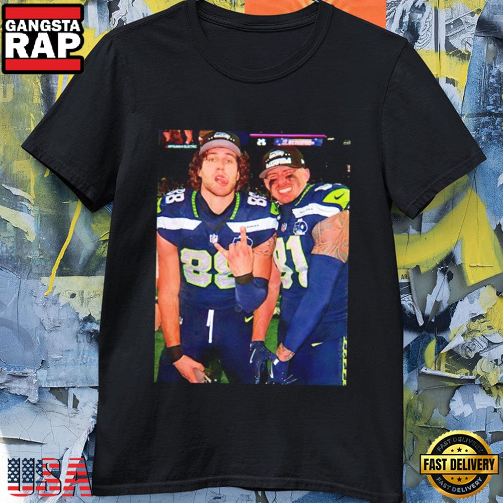Seattle Seahawks Eric Saubert AJ Barner Player T-Shirt