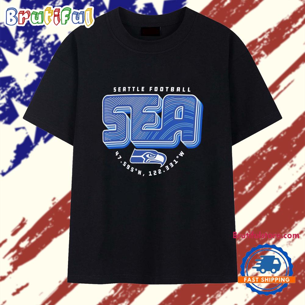 Seattle Seahawks Hometown Sea Geographic Coordinates T Shirt