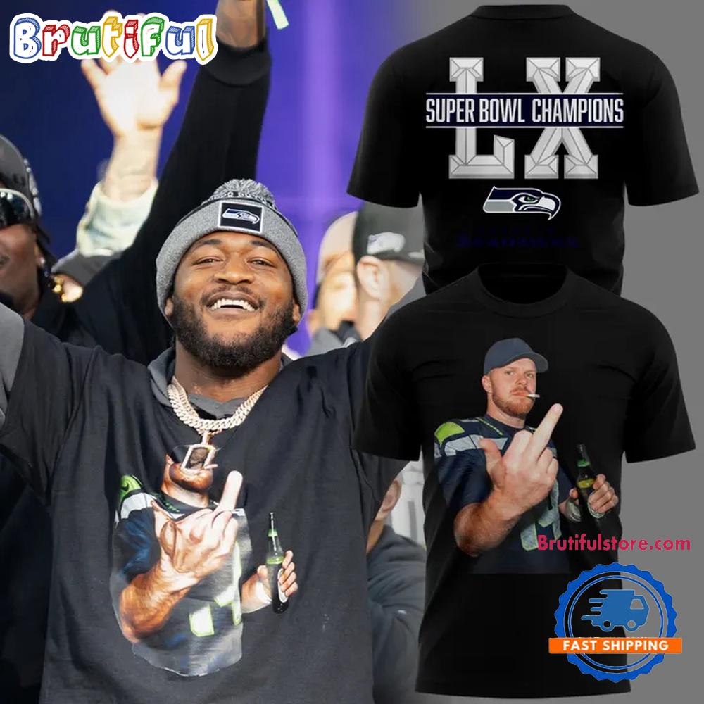 Seattle Seahawks Sam Darnold Middle Finger 2026 Hoodie T-Shirt