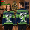 Seattle Seahawks Snoopy Dabbing Ugly Christmas Sweater