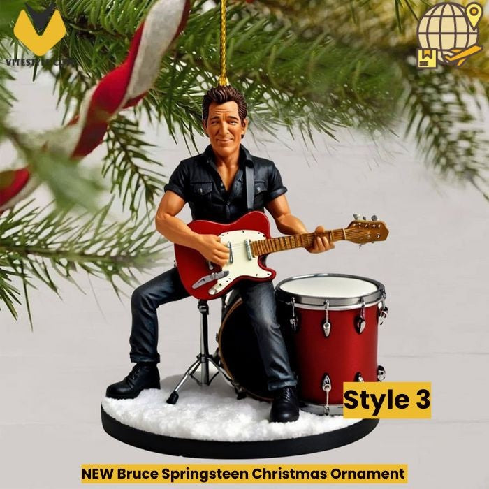 NEW Bruce Springsteen Christmas Ornament