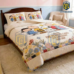 Snoopy 1950-2026 Anniversary Floral Comforter Bedding Set
