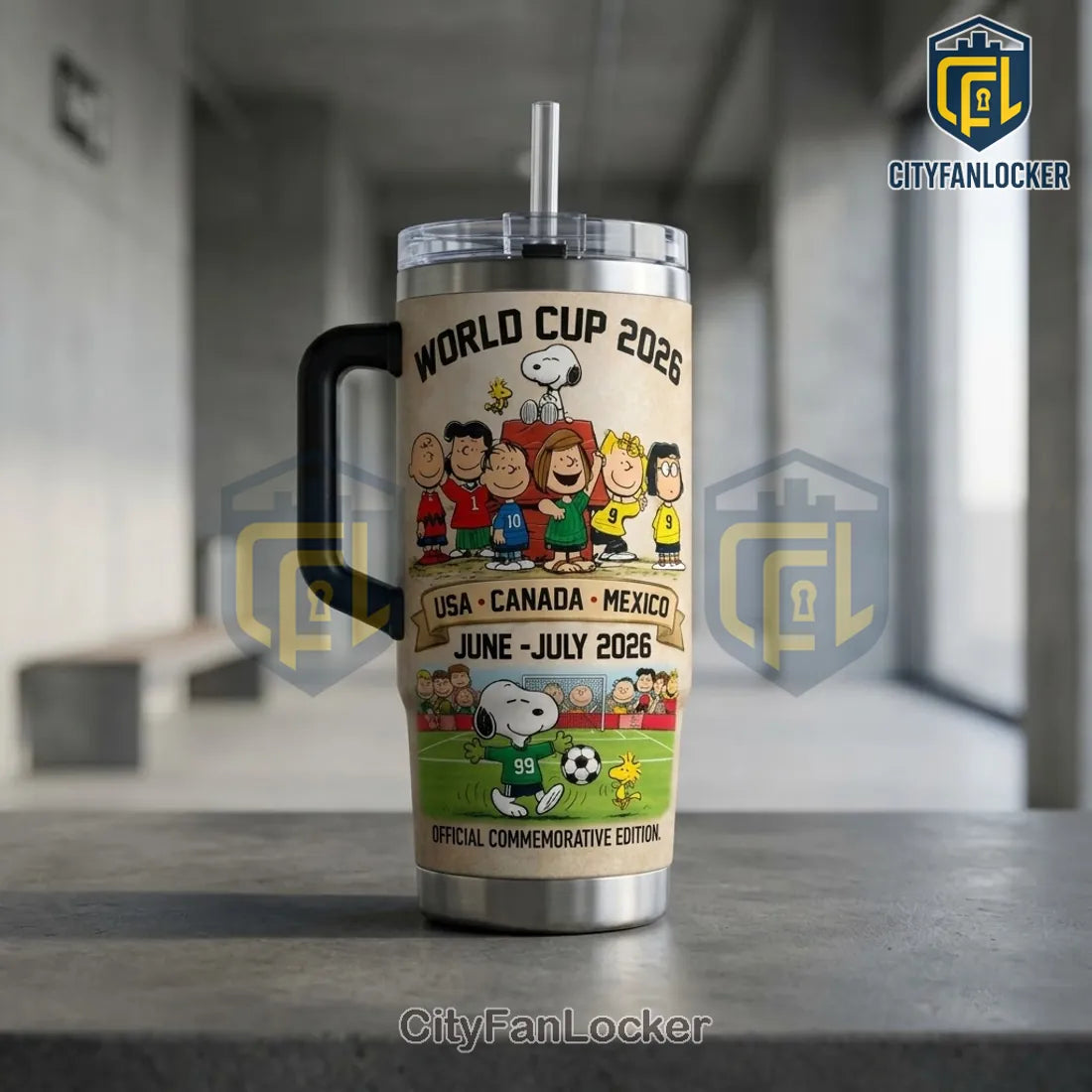Snoopy Peanuts World Cup 2026 Stanley Tumbler