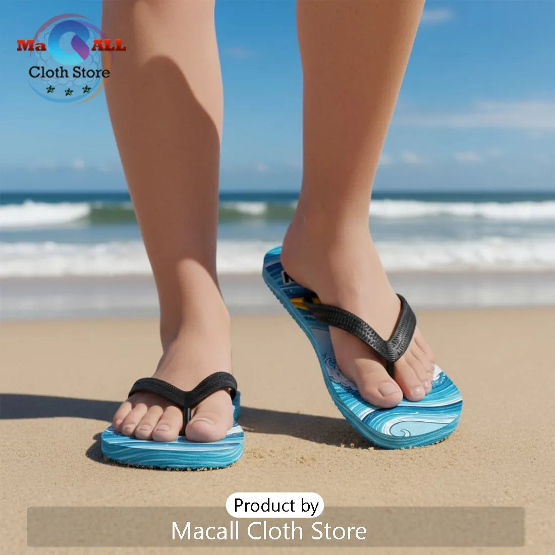 Snoopy Surfing Beach Ocean Waves Summer Flip Flops