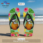 Snoopy Surfing Beach Ocean Waves Summer Flip Flops