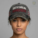 South Carolina Gamecocks Vintage Distressed Embroidered Adjustable Baseball Cap