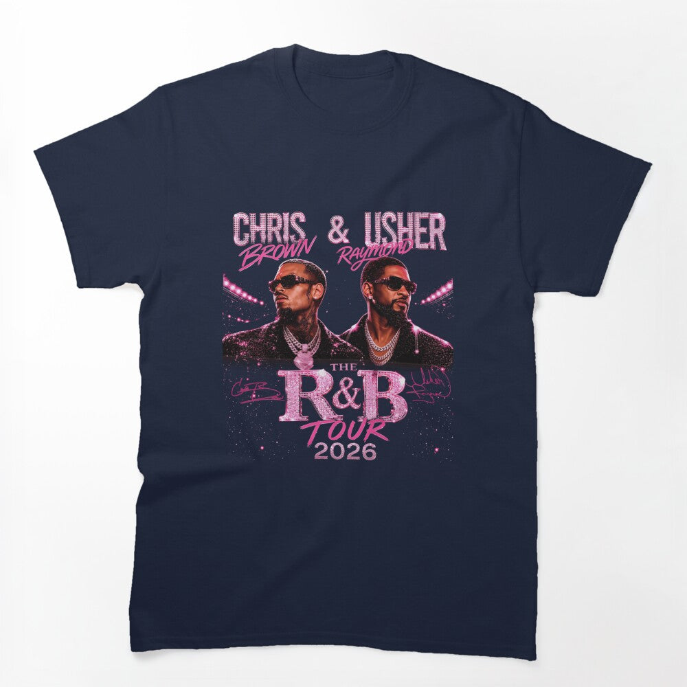 Chris Brown Usher R&B Tour 2026 Concert Design Shirt