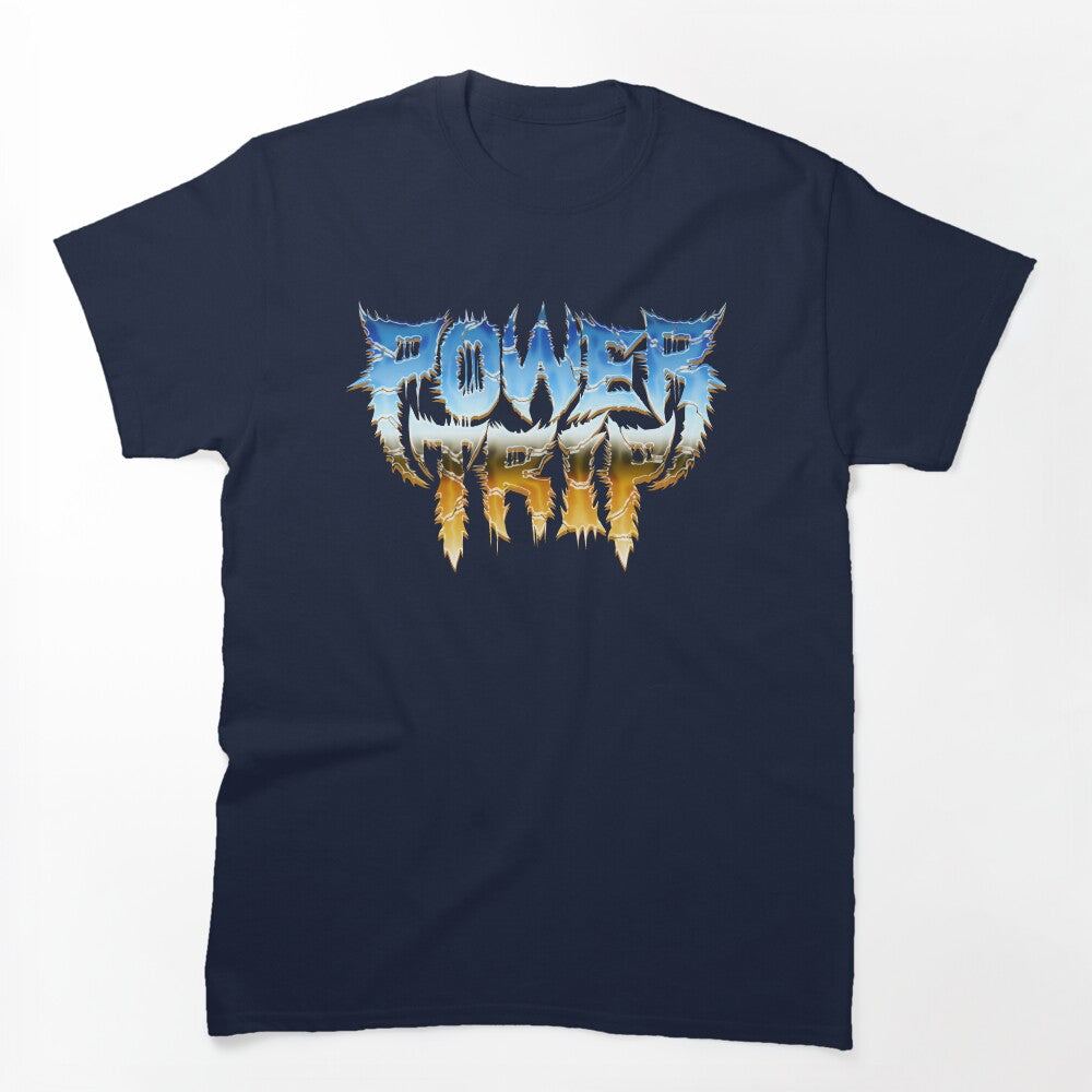 Glow Gradient Thrash Metal Typography Shirt
