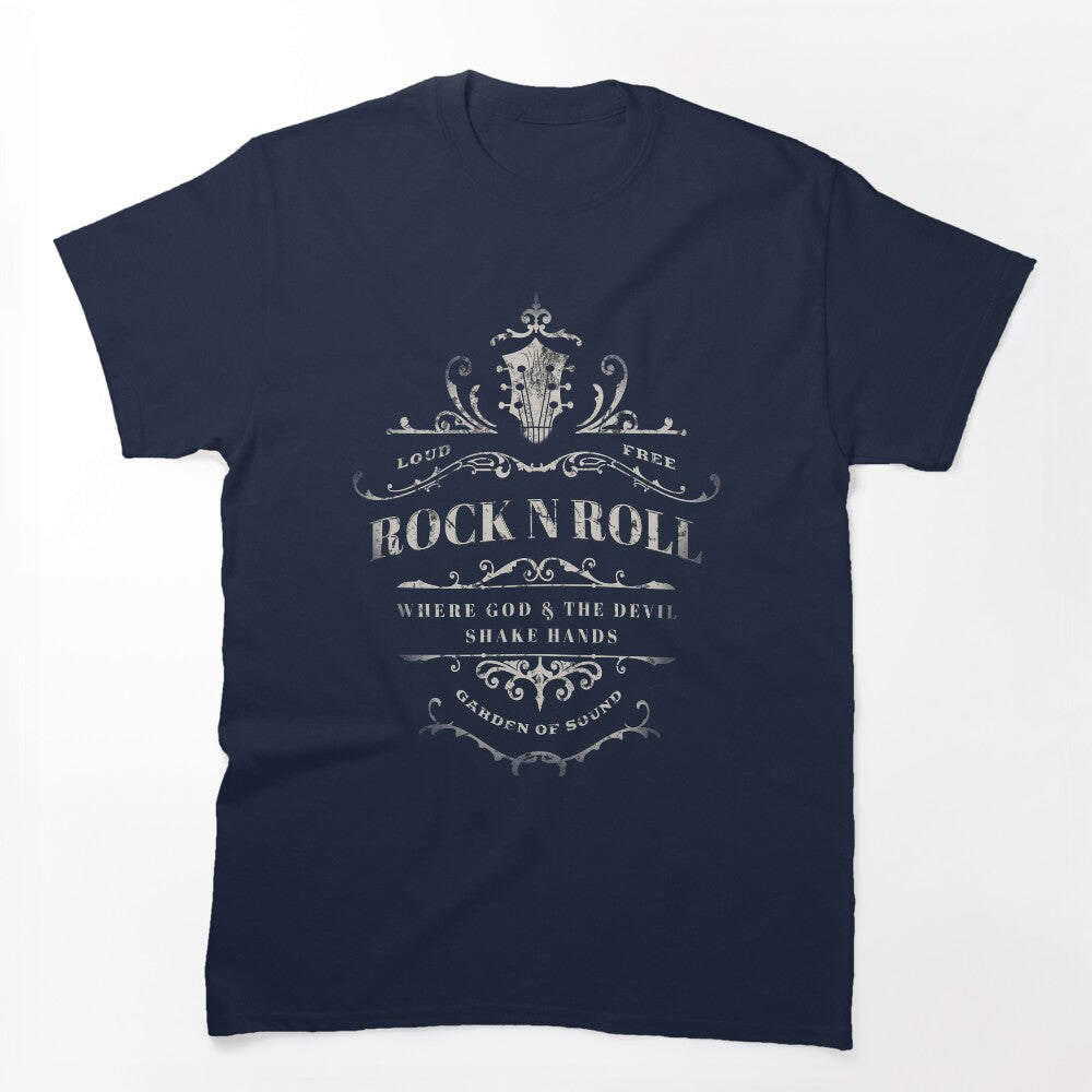Rock N Roll - Where God And The Devil Shake Hands Shirt