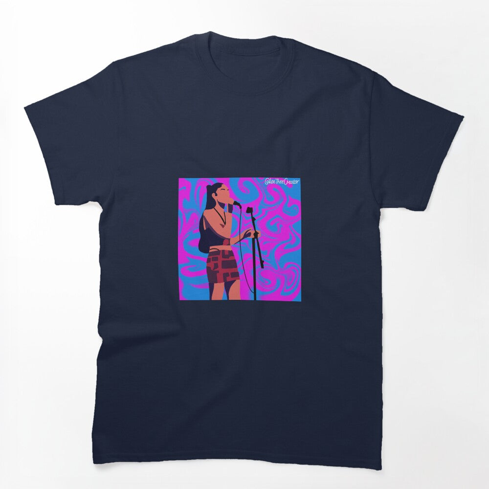Artist In Flow State - Pink And Blue Shirt