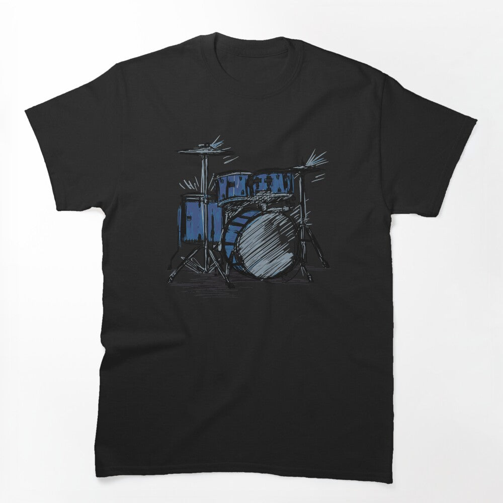 Drums Sketch Music Lover Shirt
