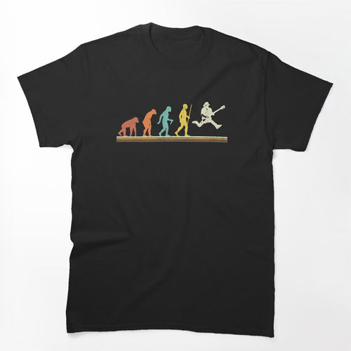 Guitar Retro Vintage Evolution Of Man Guitarist Shirt