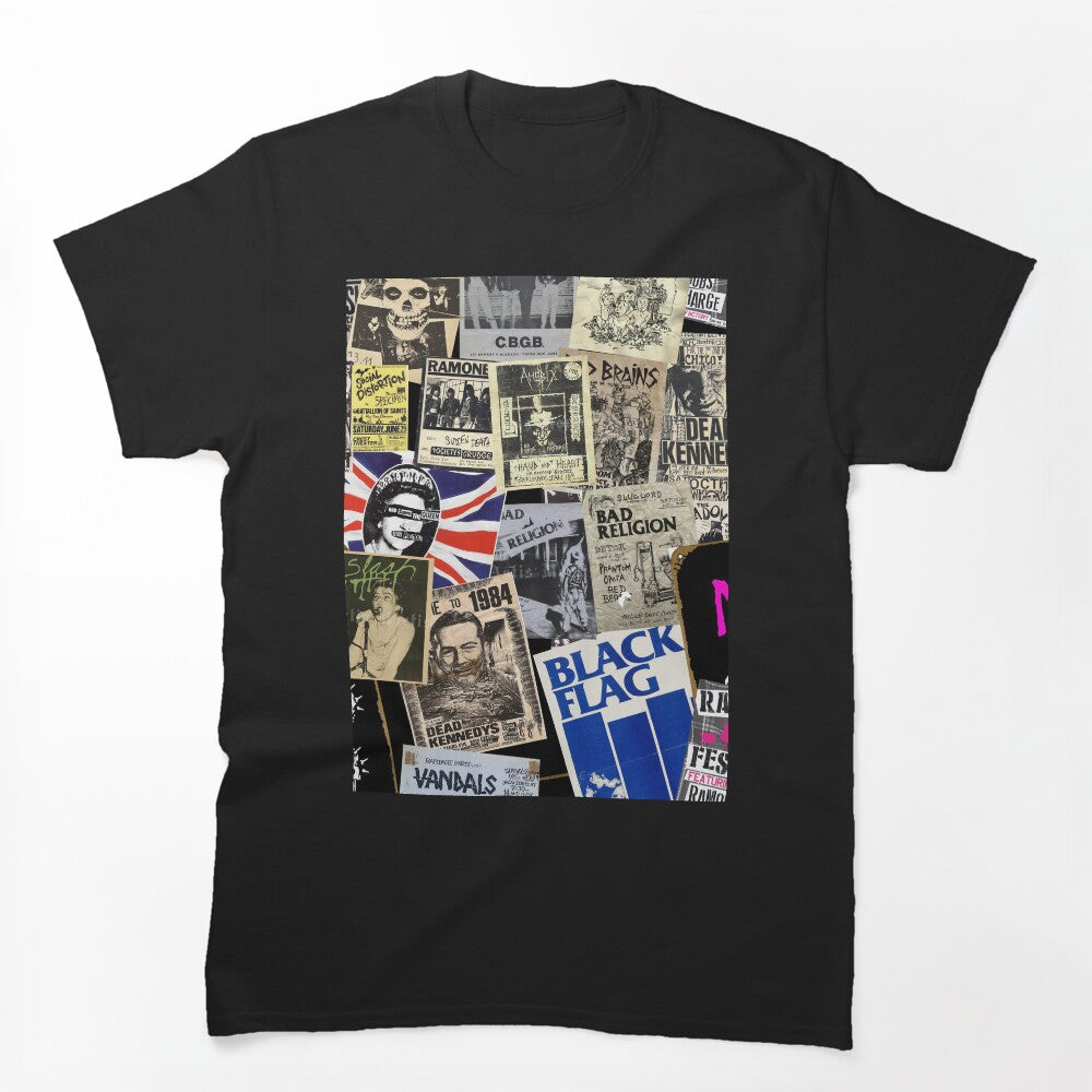 Punk Rock Vintage Collage Collection Shirt
