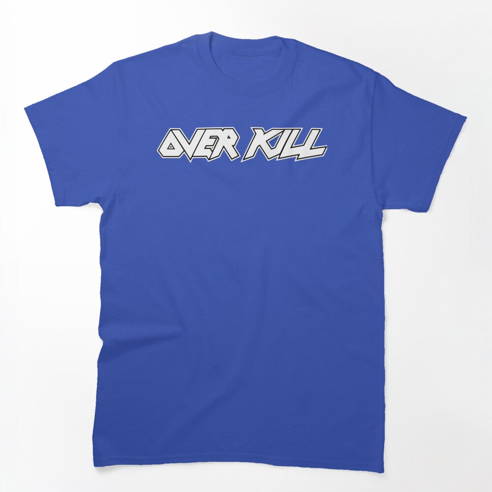 Overkill Thrash Metal White Outline Band Shirt