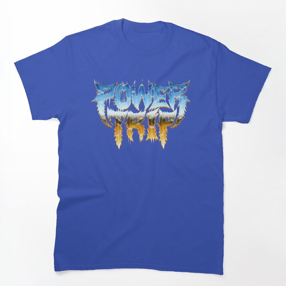 Glow Gradient Thrash Metal Typography Shirt