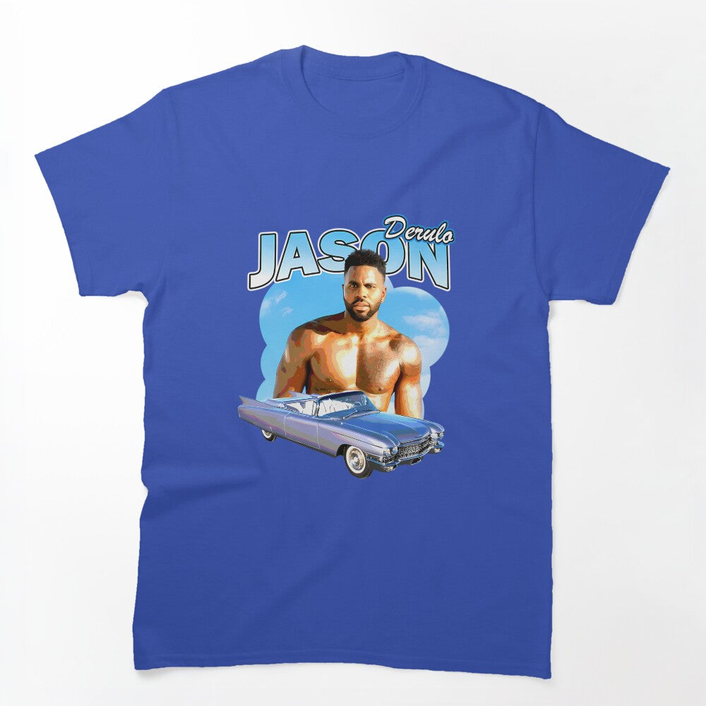 Rapper With Vintage Car Jason Derulo Shirt