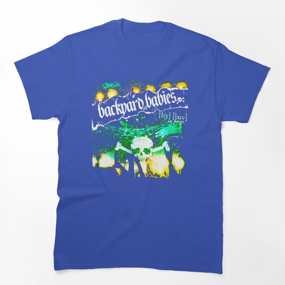 White Typography Glam Punk Band Shirt