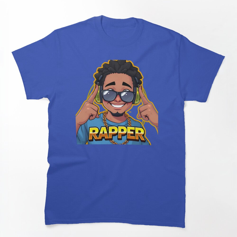 Cool Rapper Cartoon Logo Hip-Hop Digital Art Shirt