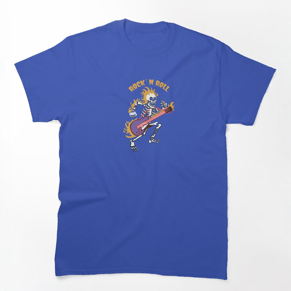 Guitar Player Skull Rock And Roll Illustration Shirt