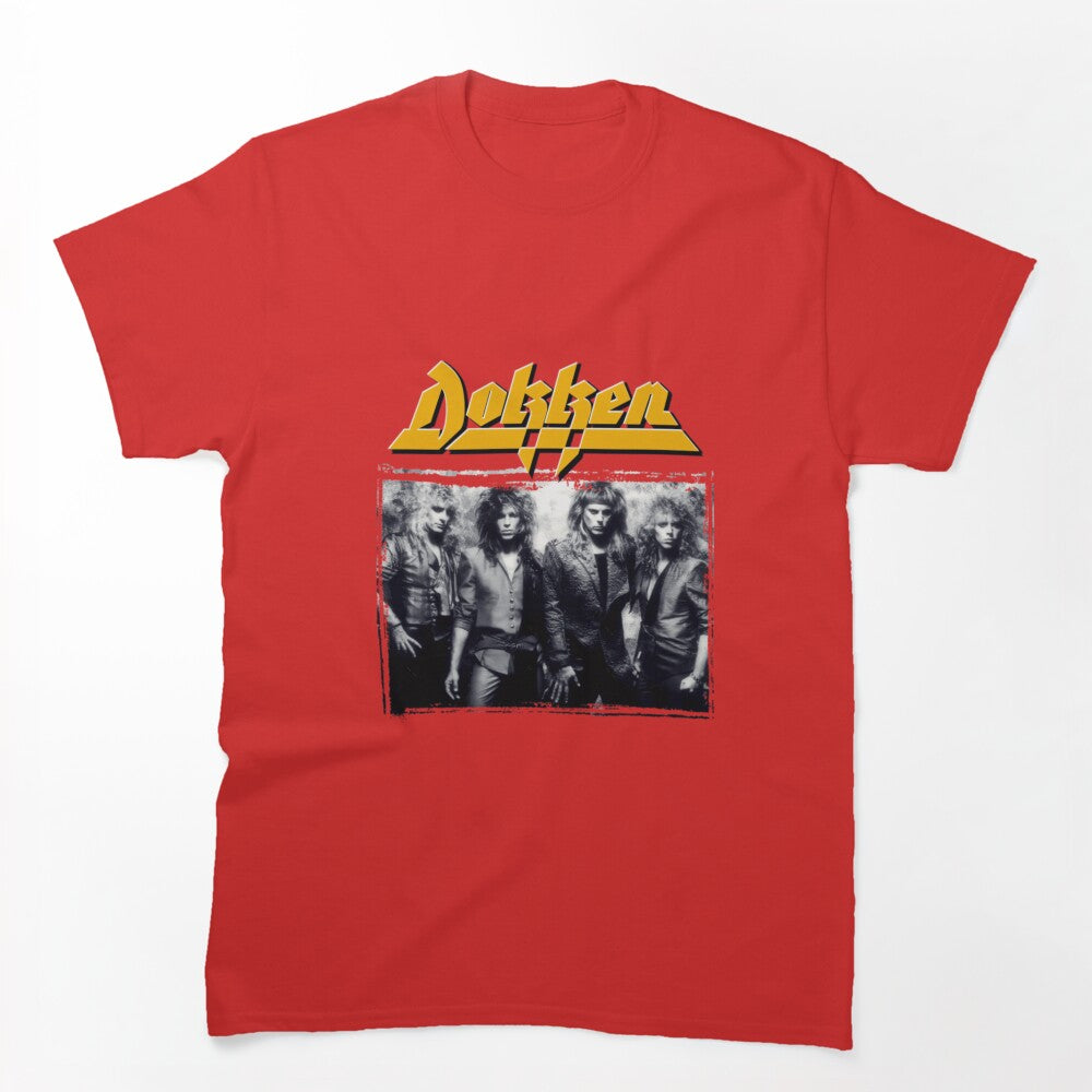Dokken 80s Rock Vintage Band Collage Design Shirt
