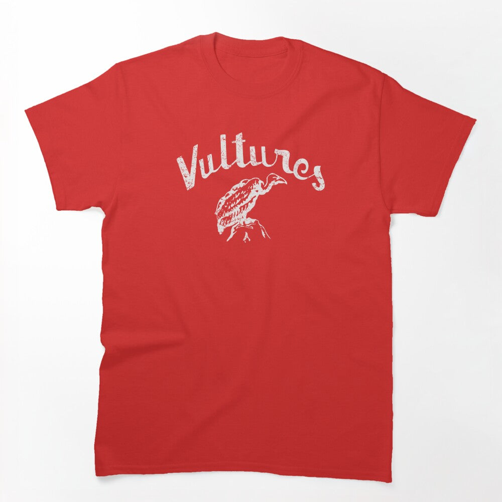 Vultures 1977 - Distressed Aged Rock N Roll Party White Print Shirt