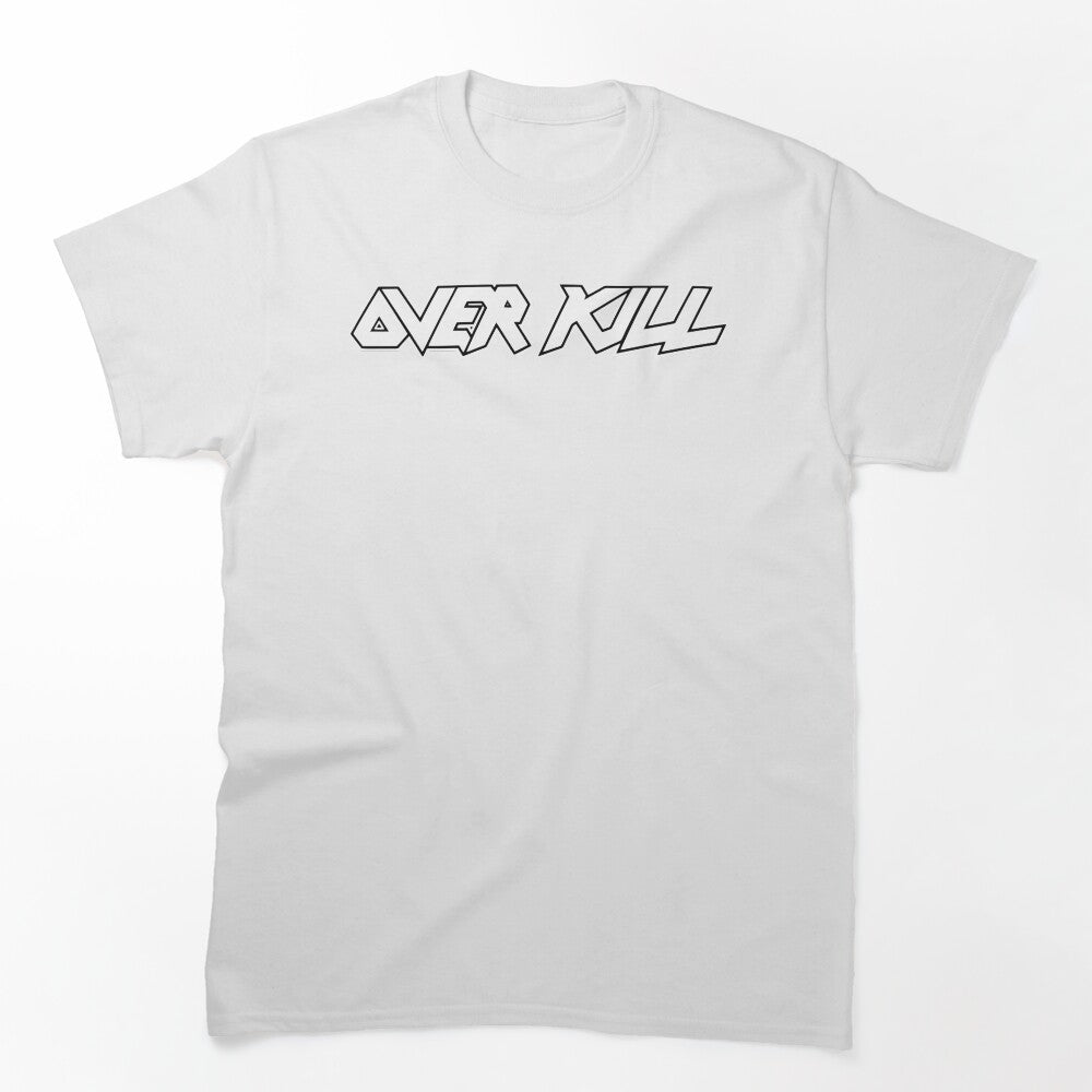 Overkill Thrash Metal White Outline Band Shirt