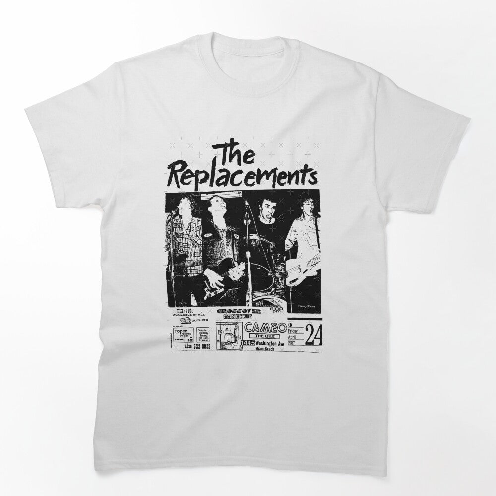 Vintage The Replacements Concert Graphic Music Art Shirt