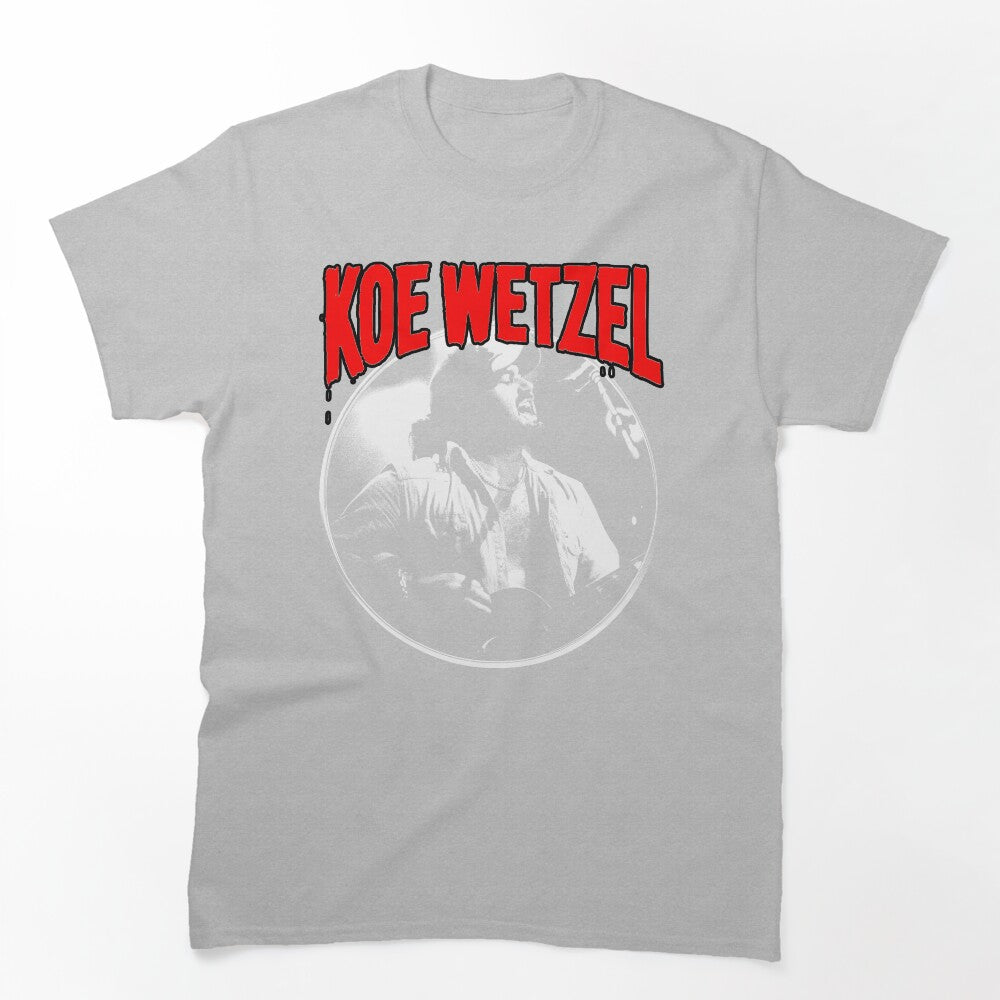 Red Typography Country Singer Music Shirt