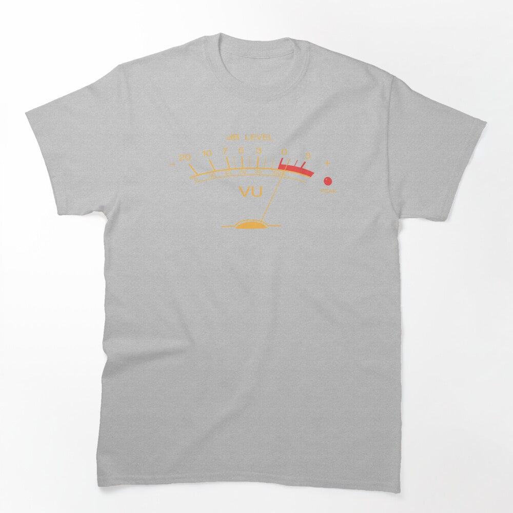 Volume VU Meter Vintage Audio Engineer Recording Studio Gear Head Shirt