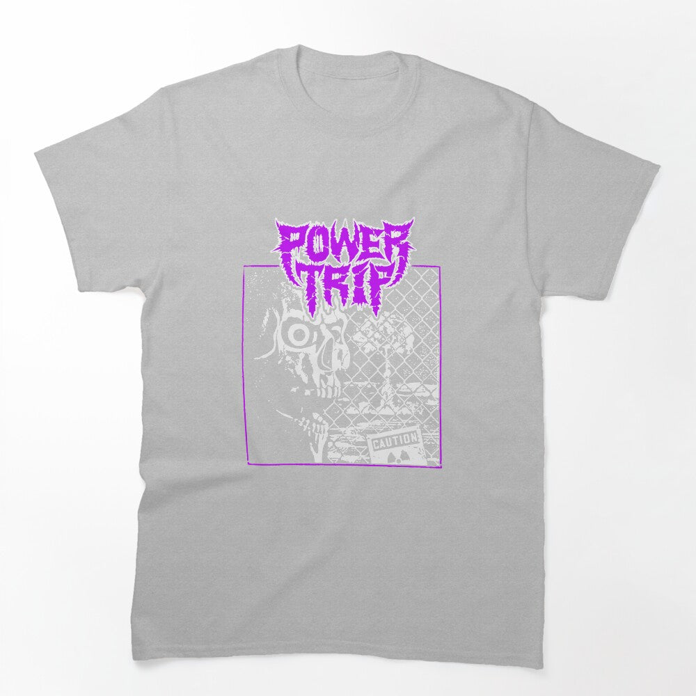Typography Purpel Silhouette Thrash Metal Band Shirt