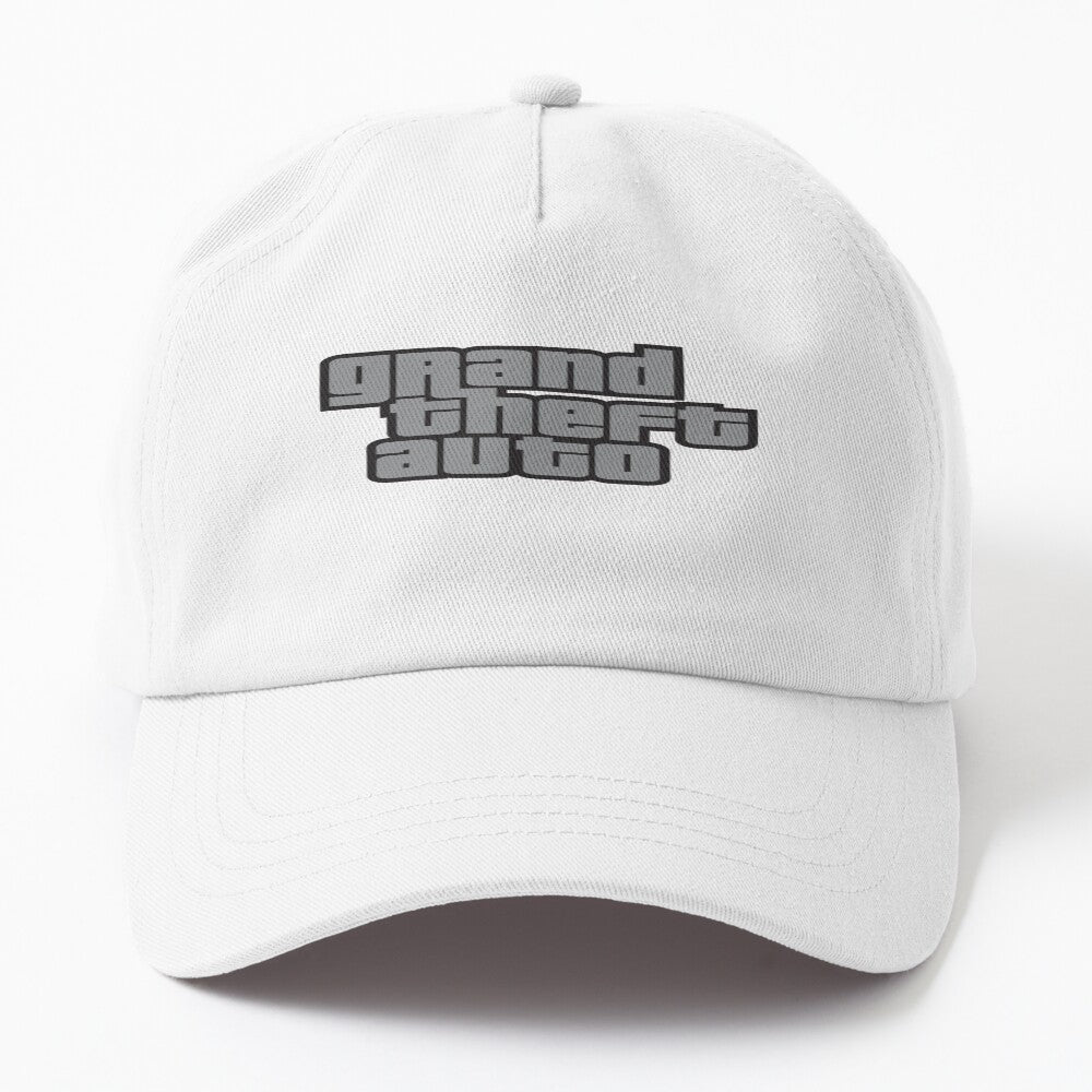 GTA Grand Theft Auto Logo Grey Hat