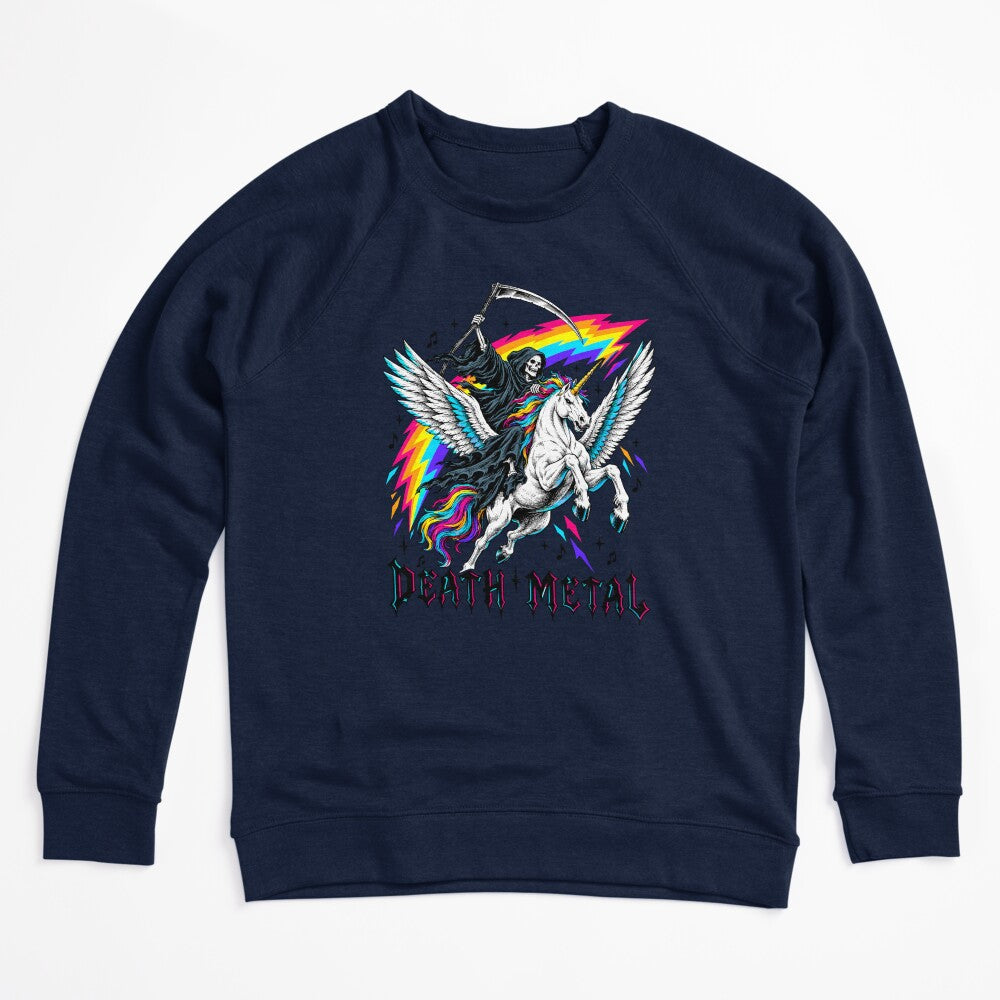 Death Metal Funny Grim Reaper Unicorn Rock Music Shirt