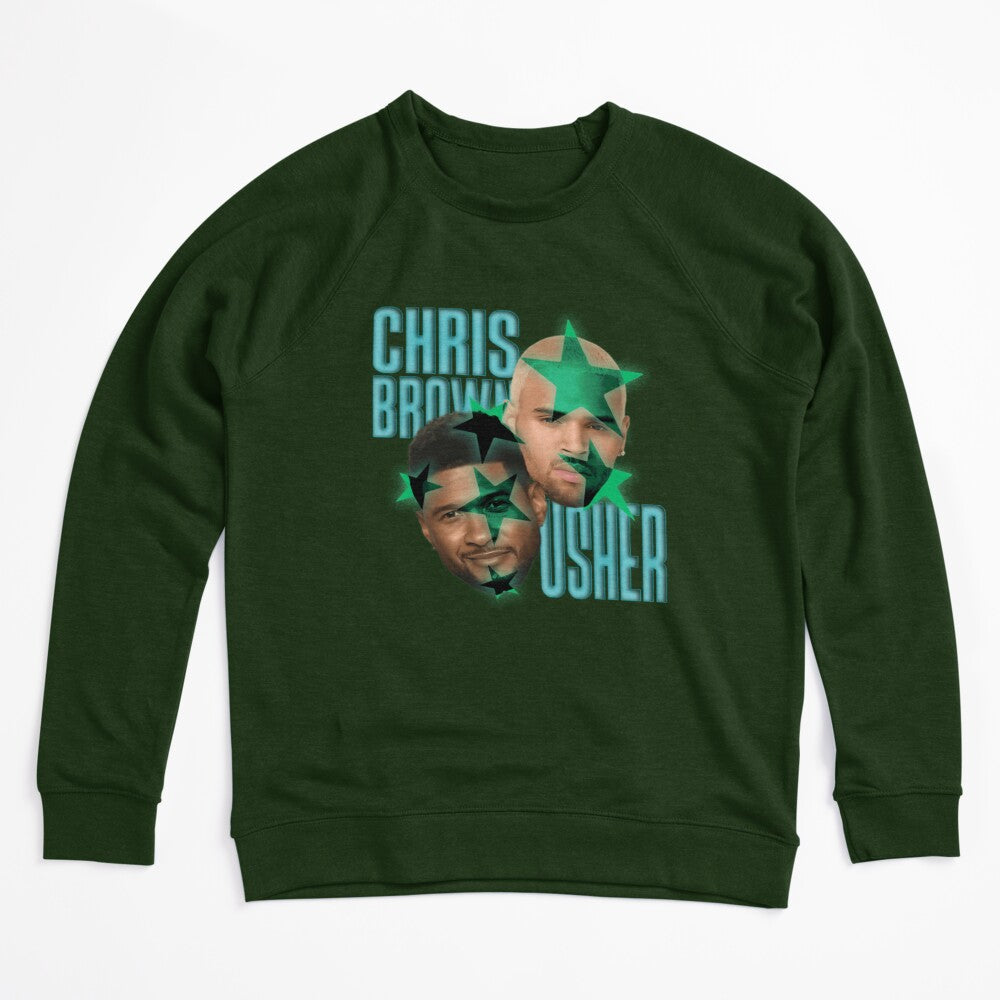 Chris Brown Usher Colorful R&B Star Portrait Design Shirt