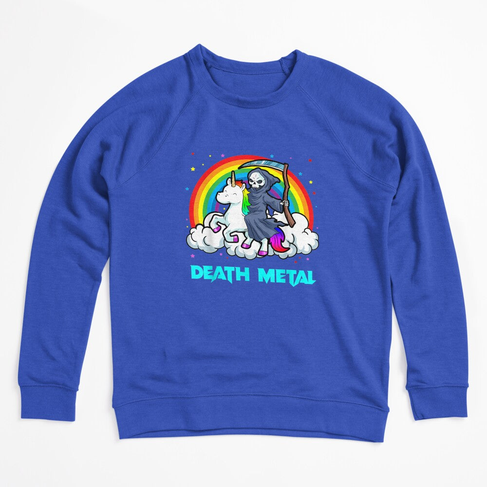 Death Metal Unicorn Rainbow Grim Reaper Heavy Metal Shirt