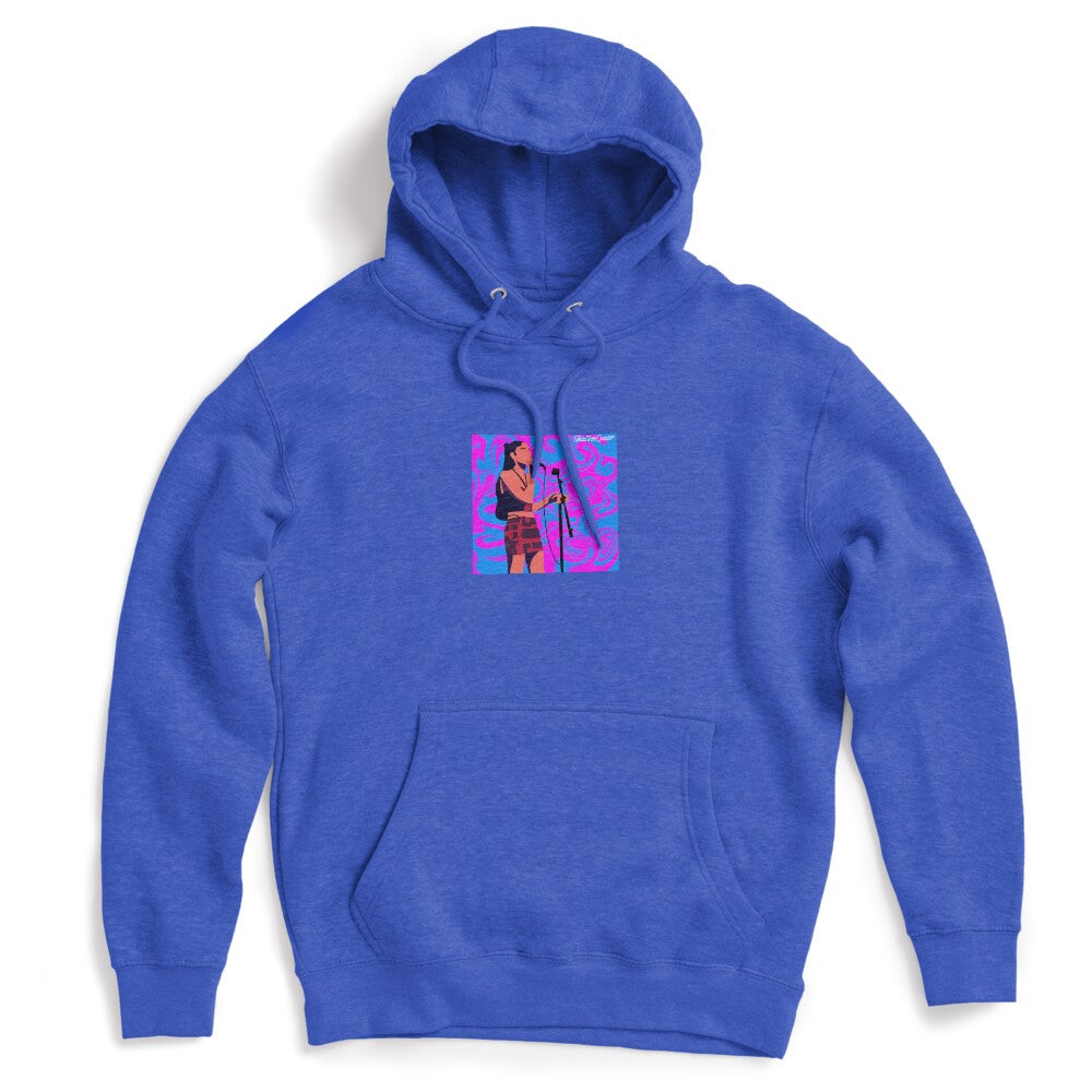 Artist In Flow State - Pink And Blue Shirt