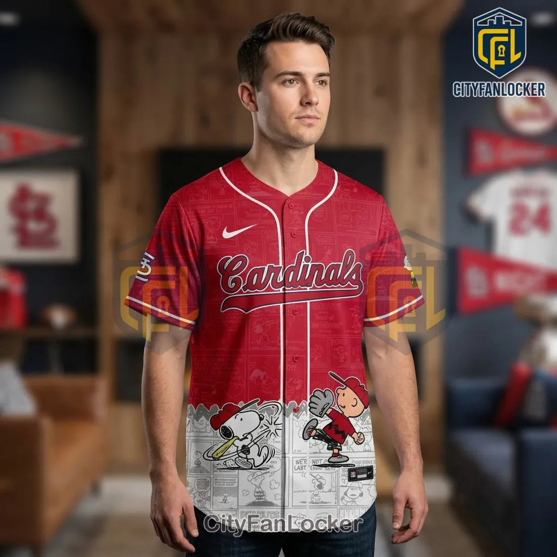 St. Louis Cardinals Snoopy Peanuts Night 2026 Collection Baseball Jersey