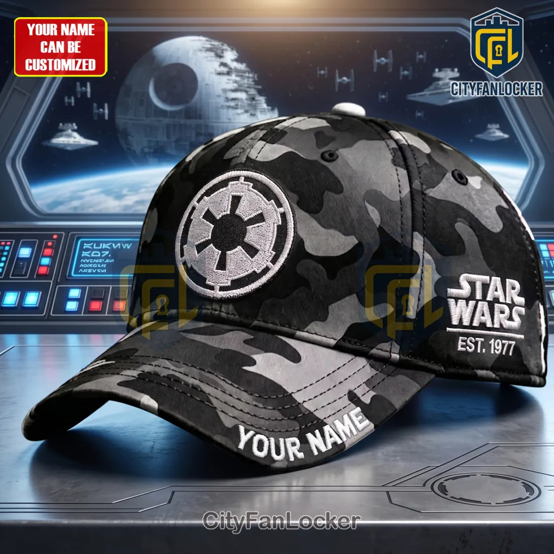 Star Wars Galactic Empire Camo Custom Name Baseball Cap