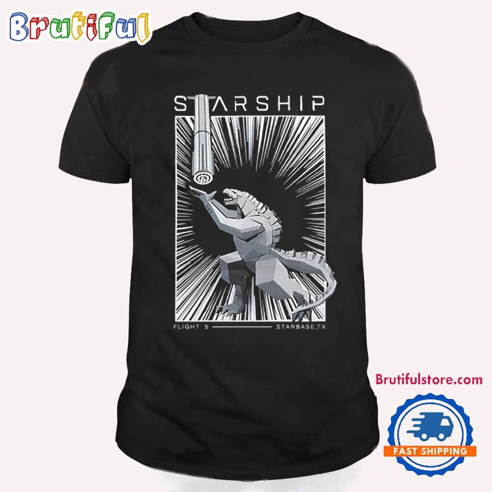 Starship Flight 5 Star Base TX T Shirt
