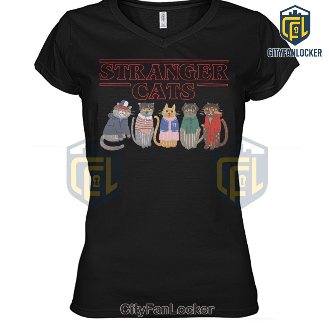 Stranger Cats Mashup Graphic T-Shirt