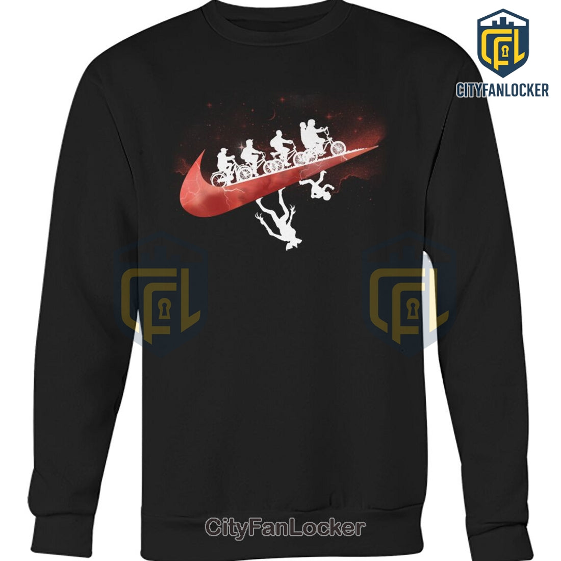 Stranger Things Nike Swoosh Parody T-Shirt