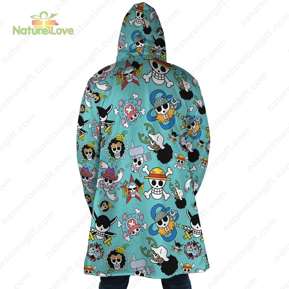 Straw Hats Jolly Roger One Piece Shirt Anime Hooded Cloak Coat