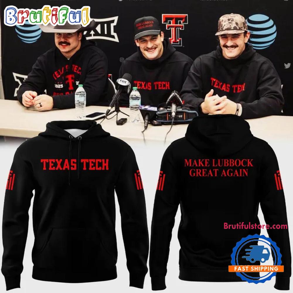 Texas Tech Red Raiders 2025 Make Lubbock Great Again Throwbacks Hoodie