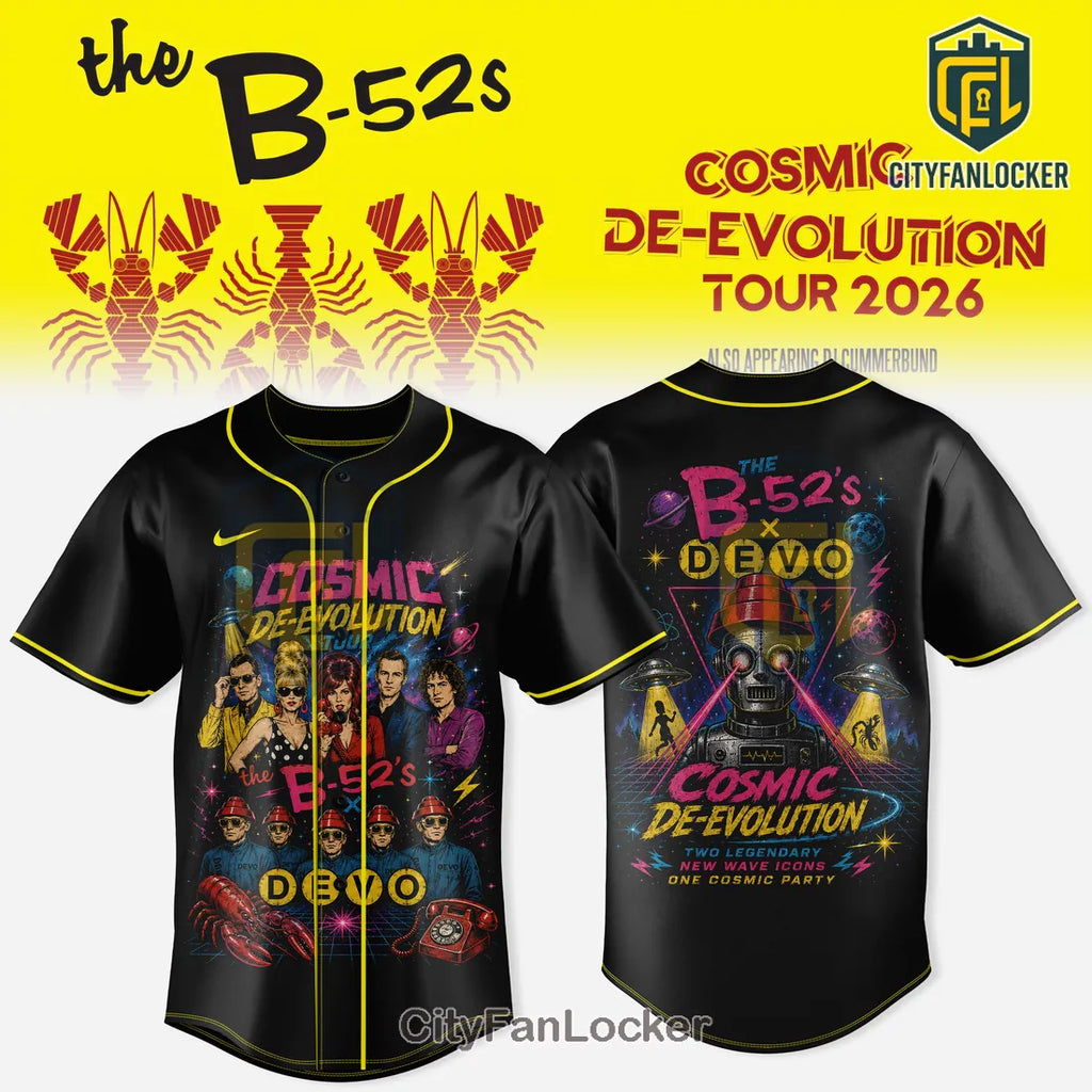 The B-52s x Devo Cosmic Tour 2026 Baseball Jersey