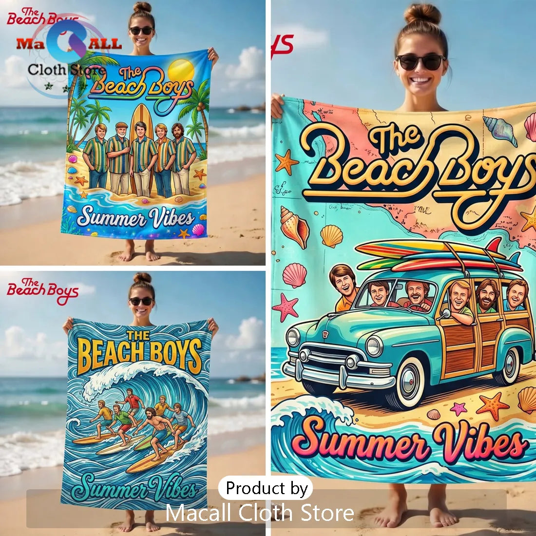 The Beach Boys Summer Vibes Beach Towel