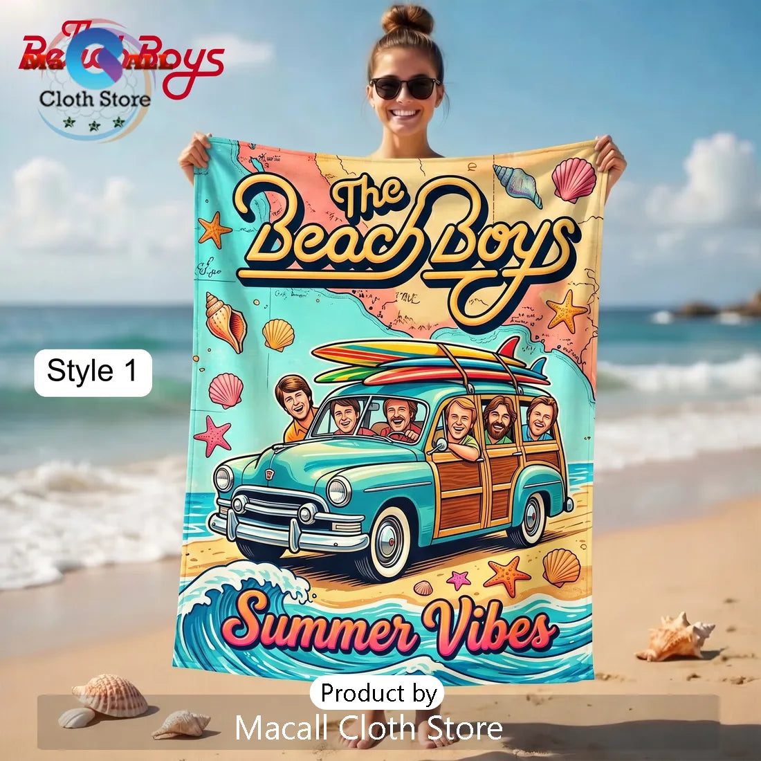 The Beach Boys Summer Vibes Beach Towel