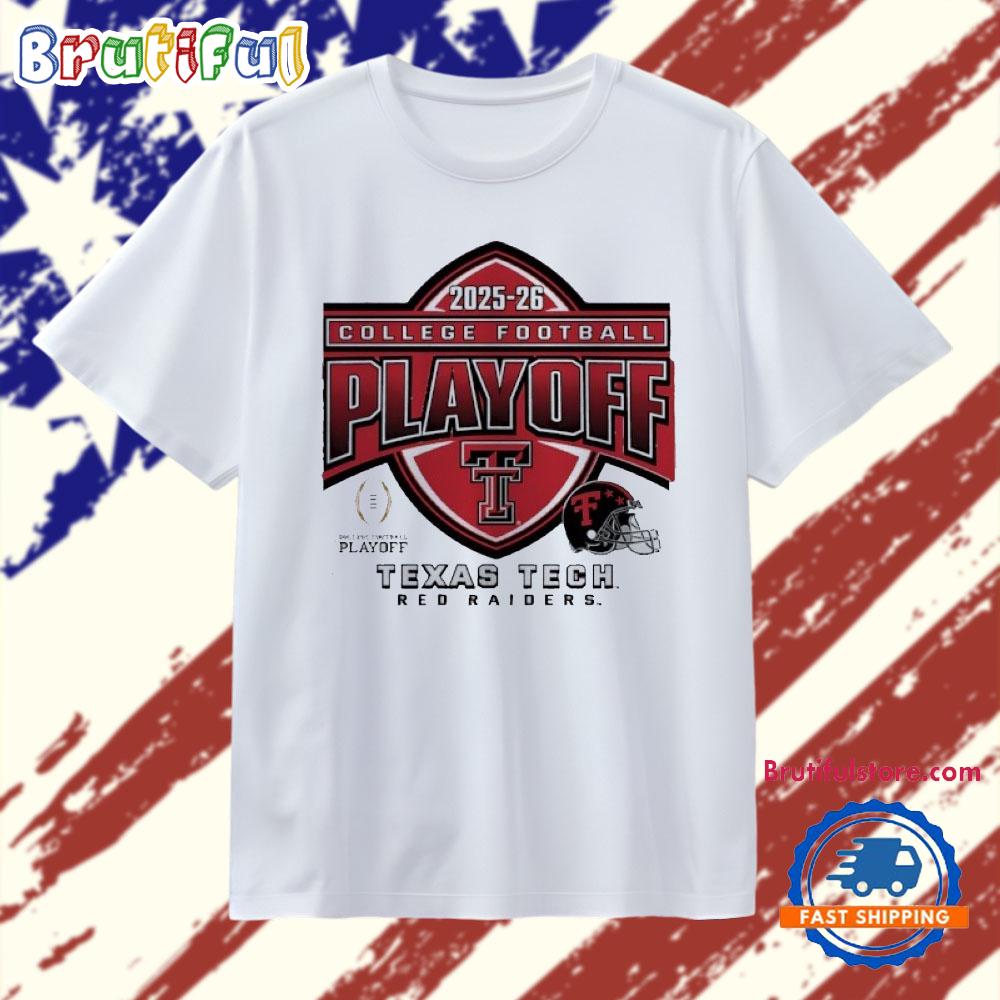 The Texas Tech Red Raiders 2025-2026 CFP Logo Helmet T Shirt