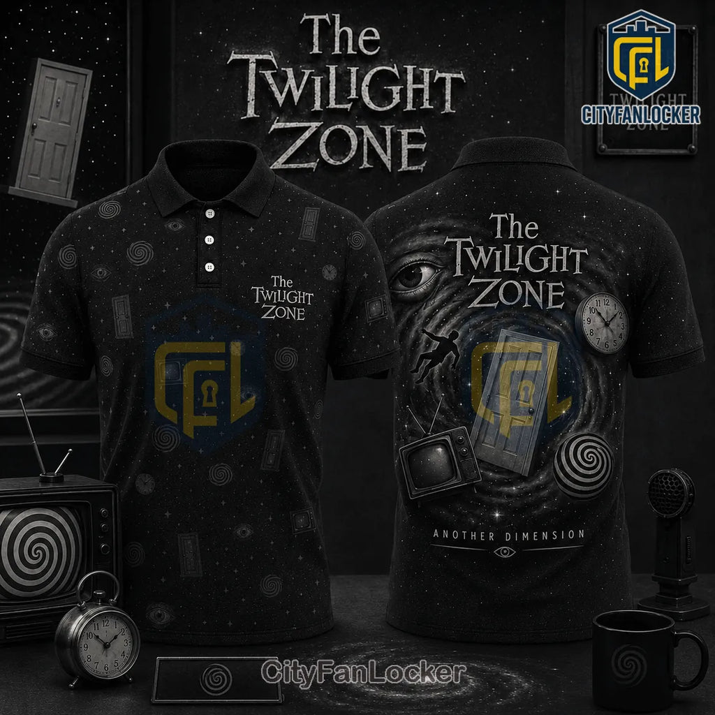 The Twilight Zone Sci-Fi Universe Black Polo Shirt